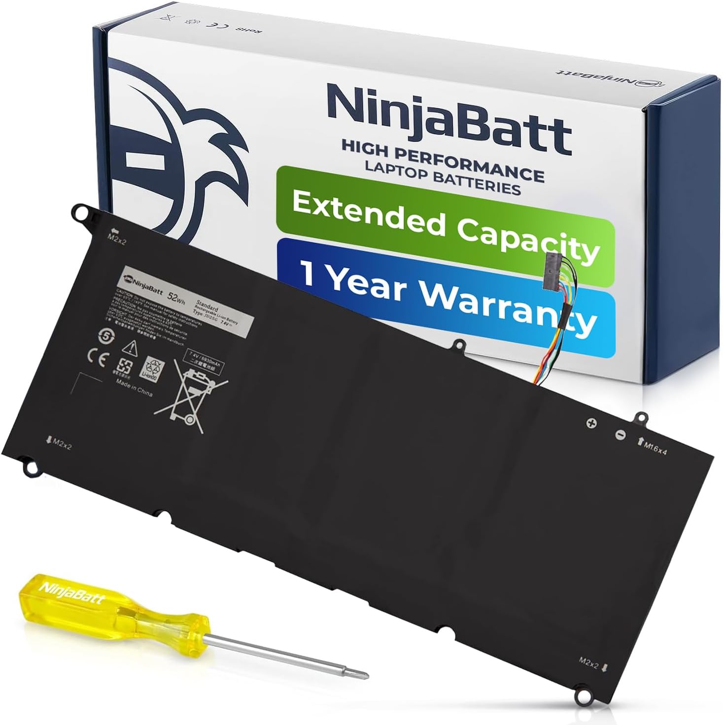 NinjaBatt JD25G Battery for Dell XPS 13 9343 9350 13D XPS13D 13-9343 1